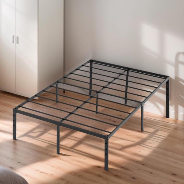 【並行輸入品】 Queen Size Metal Platform Bed Frame,14in S...