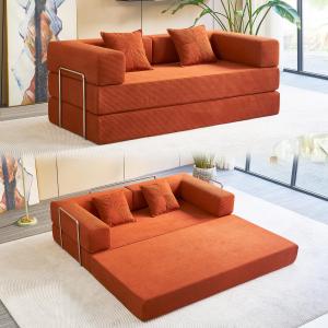 【並行輸入品】 MOEYURO Compression Sofa 78''Convertible Floor Sofa Bed with