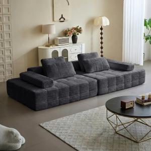 【並行輸入品】 113'' Modular Sectional Boneless Sofa, Oversized Chaise Lounge w