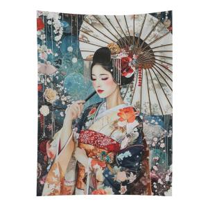 【並行輸入品】 Shrandi Traditional Japanese Kimono with Floral Patterns Tapestr