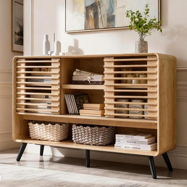 【並行輸入品】T4TREAM 46インチ 玄関テーブル ミッドセンチュリー モダン コンソールテーブ...