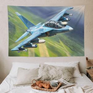 【並行輸入品】 VUMIVI Fighter Jet Tapestry Yak 130 Trainer Aircraft Close Up Ta