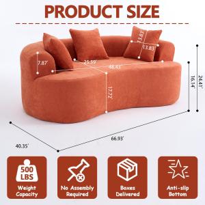 【並行輸入品】 67” Curved Love...の詳細画像3