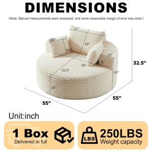 【並行輸入品】 55 White Oversi...の詳細画像3