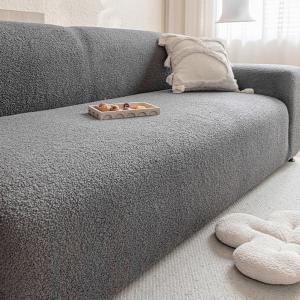 【並行輸入品】 Stretch Sofa Covers, Soft Thick Teddy Plush Anti Slip and Anti c