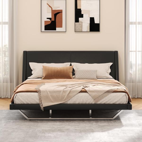 【並行輸入品】 RuiSiSi King Size Upholstered Bed Frame, F...