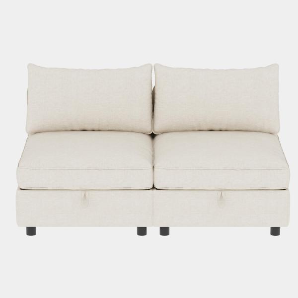 【並行輸入品】 JOSHEN 32" Modular Storage Convertible Lov...