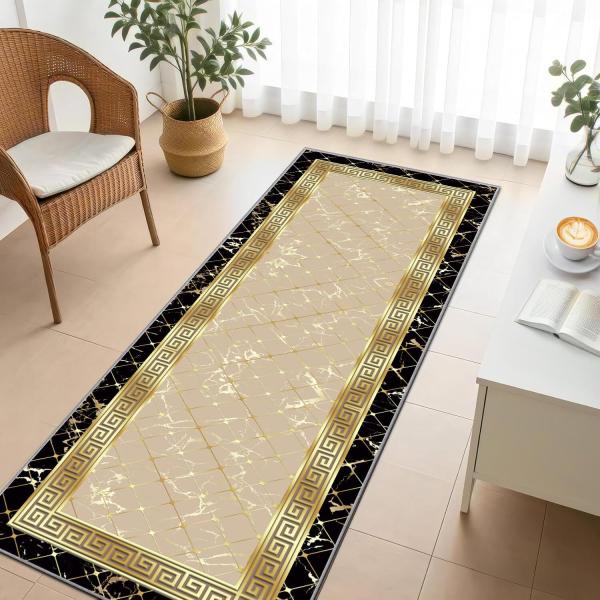 【並行輸入品】 LGGLOVELIN Opulent Marble Runner Hallway R...