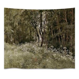 【並行輸入品】 Vintage Country Forest Wildflower Meadow Tapestries Impressionis