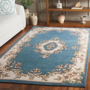 【並行輸入品】 CARPET DARBAR Handmade Royal Aubusson Wool Area Rug Luxury Tra
