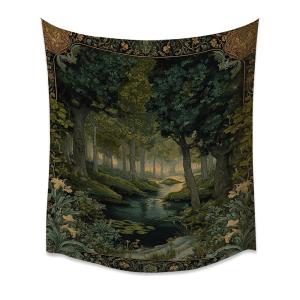 【並行輸入品】 Gothic Enchanted Forest Botanical Wall Art Tapestry Fantasy Medi
