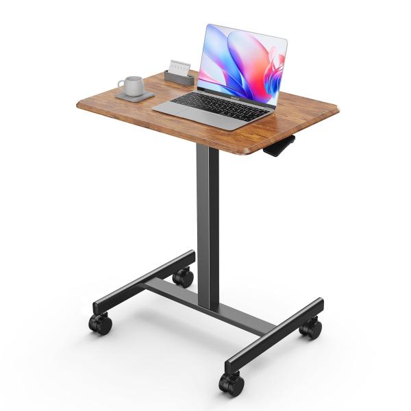 【並行輸入品】 NEWBULIG Overbed Table with Wheels, Adjust...