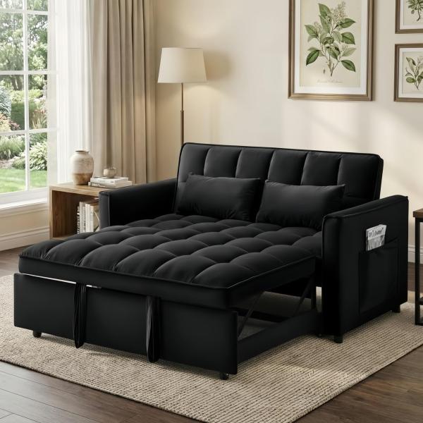 【並行輸入品】 ShiKeyi 3 in 1 Convertible Sofa Bed, 55'' ...