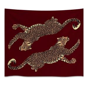 【並行輸入品】 Vintage Red Burgundy Cheetah Art Tapestry Luxury Funky Y2k Leopa