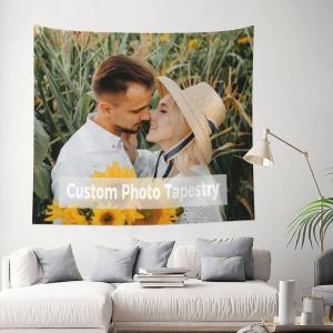 【並行輸入品】 GYETPONG Personalized Custom Tapestry Upload Image Customized Ph