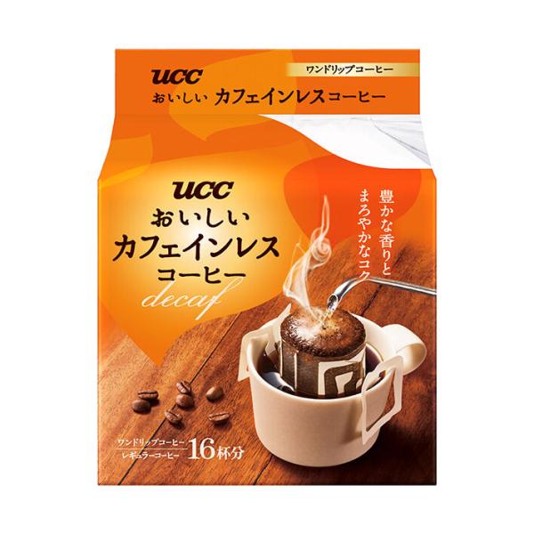 UCC おいしいカフェインレスコーヒー ワンドリップコーヒー (7g×16P)×12(6×2)袋入｜...