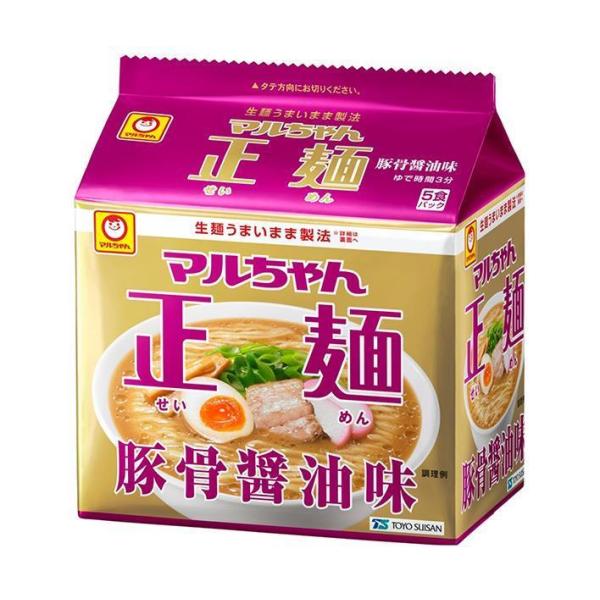 東洋水産 マルちゃん正麺 豚骨醤油味 (101g×5食)×6個入｜ 送料無料