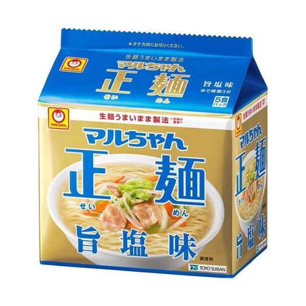 東洋水産 マルちゃん正麺 旨塩味 (112g×5食)×6個入｜ 送料無料