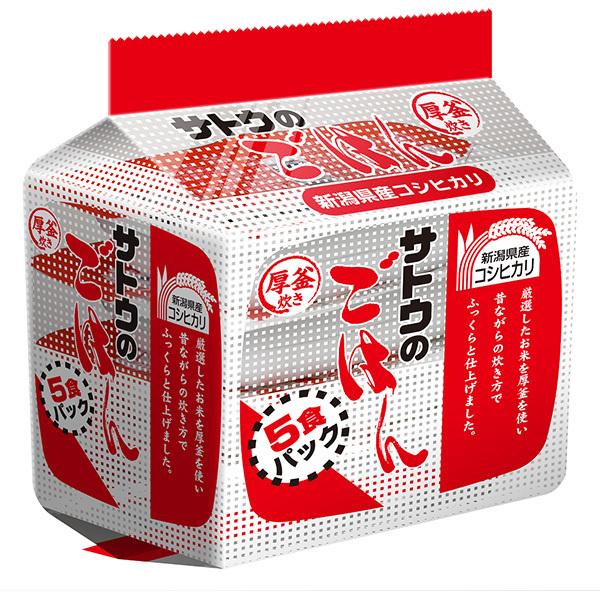 サトウ食品 サトウのごはん 新潟県産コシヒカリ 5食パック (200g×5食)×8個入×(2ケース)...