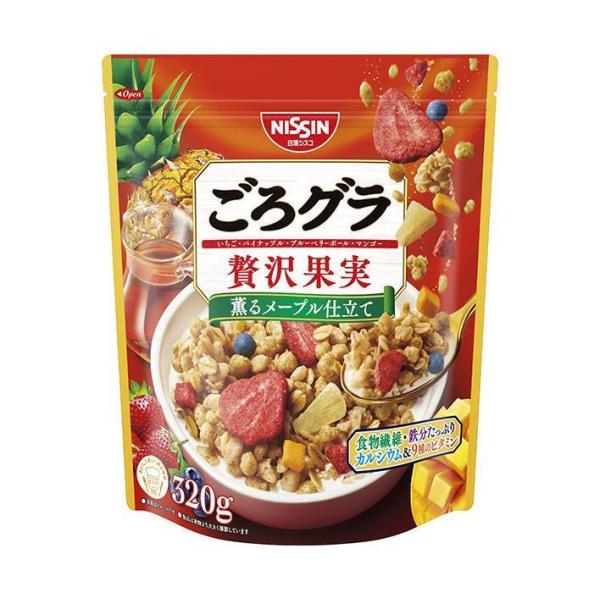 【送料無料・メーカー/問屋直送品・代引不可】日清シスコ ごろグラ 贅沢果実 320g×6袋入