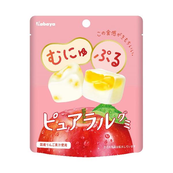 カバヤ ピュアラルグミ りんご 58g×8個入×(2ケース)｜ 送料無料