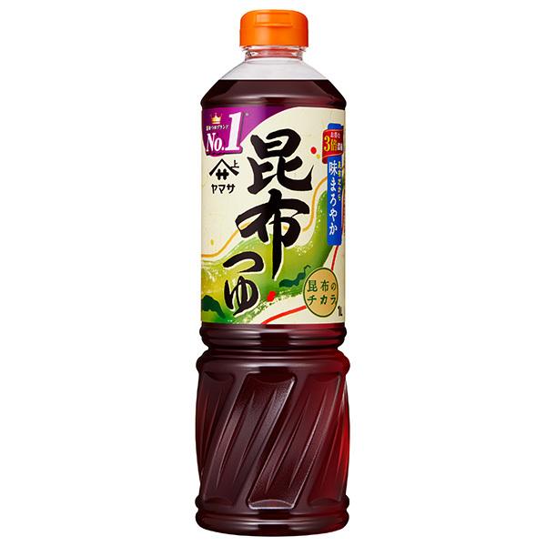 ヤマサ醤油 昆布つゆ 1Lペットボトル×12本入×(2ケース)｜ 送料無料