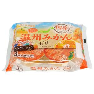 和歌山産業 蔵王高原農園 国産温州みかんゼリー (68g×4)×12袋入｜ 送料