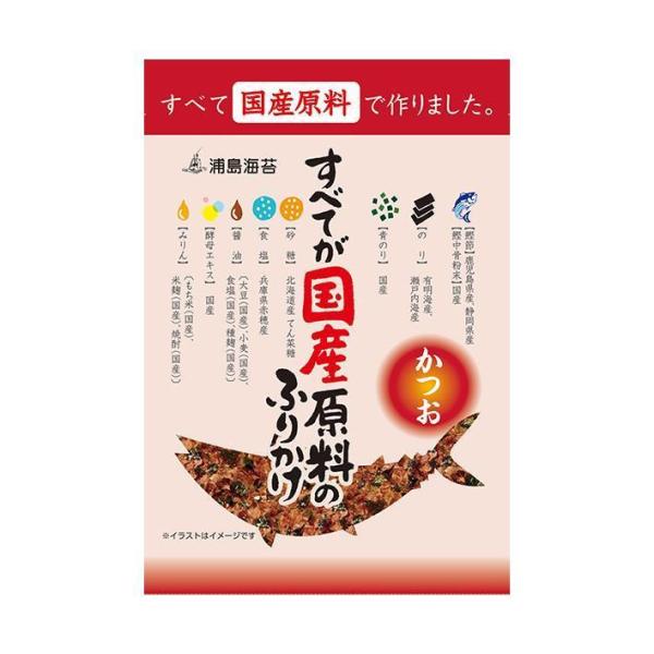 日本海水 浦島海苔 すべてが国産原料のふりかけ かつお 28g×10袋入×(2ケース)｜ 送料無料