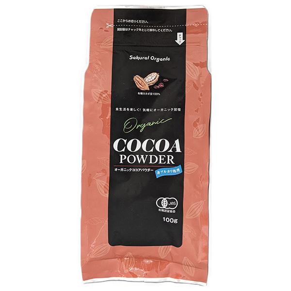 桜井食品 オーガニックココアパウダー 100g×12袋入｜ 送料無料