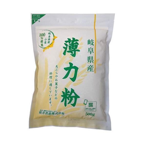 桜井食品 岐阜県産 薄力粉 500g×12袋入×(2ケース)｜ 送料無料