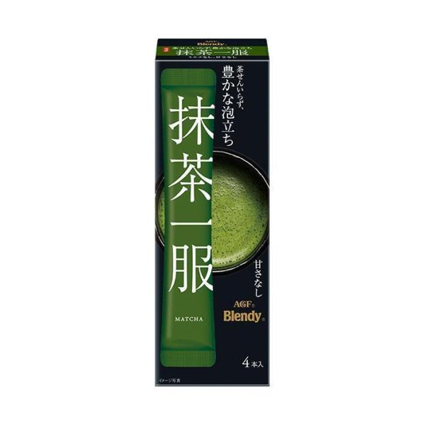 AGF ブレンディ 抹茶一服 ミルクなし (7.5g×4本)×12箱入｜ 送料無料 Blendy イ...