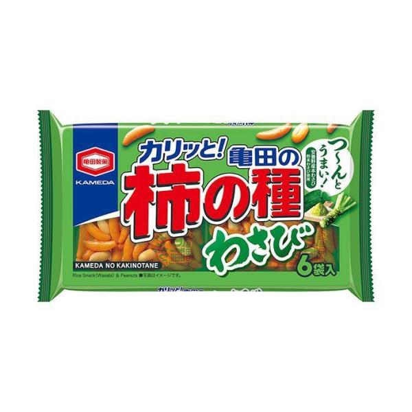 亀田製菓 亀田の柿の種 わさび 6袋詰 164g袋×12袋入｜ 送料無料