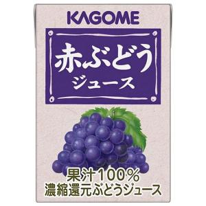 カゴメ 赤ぶどうジュース 100ml紙パック×3...の商品画像