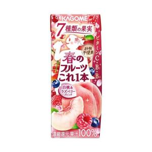 カゴメ 春のフルーツこれ一本 白桃＆ラズベリーブレンド 200ml紙パック×24本入｜ 送料無料｜nozomi-market