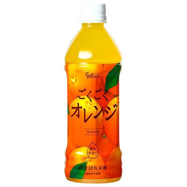 富永貿易 フェリーチェ ごくごくオレンジ 500mlPET×24本入×(2ケース)｜ 送料無料