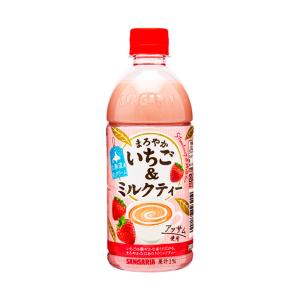 サンガリア まろやかいちご&ミルクティー 500mlペットボトル×24本入×(2ケース)｜ 送料無料｜nozomi-market