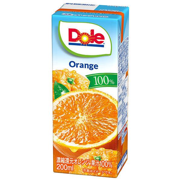 雪印メグミルク Dole(ドール) オレンジ100% 200ml紙パック×18本入 メーカー 問屋直...
