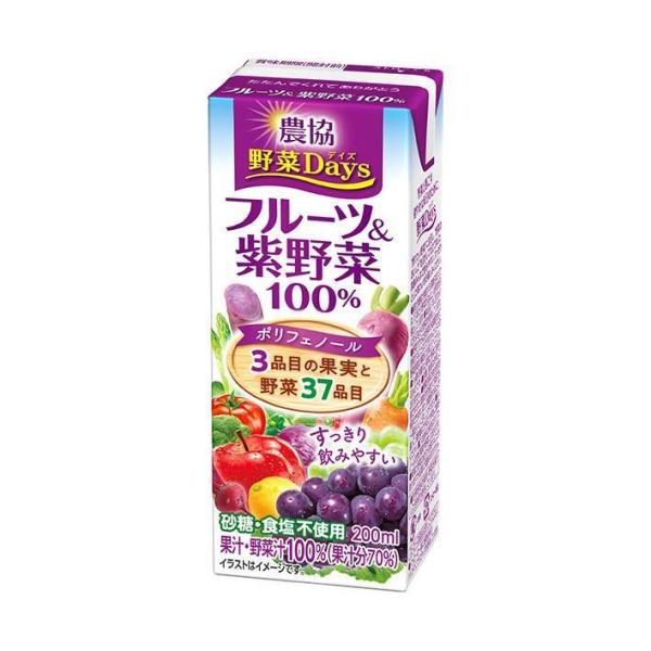 雪印メグミルク 農協 野菜Days フルーツ＆紫野菜100% 200ml紙パック×18本入｜ 送料無...