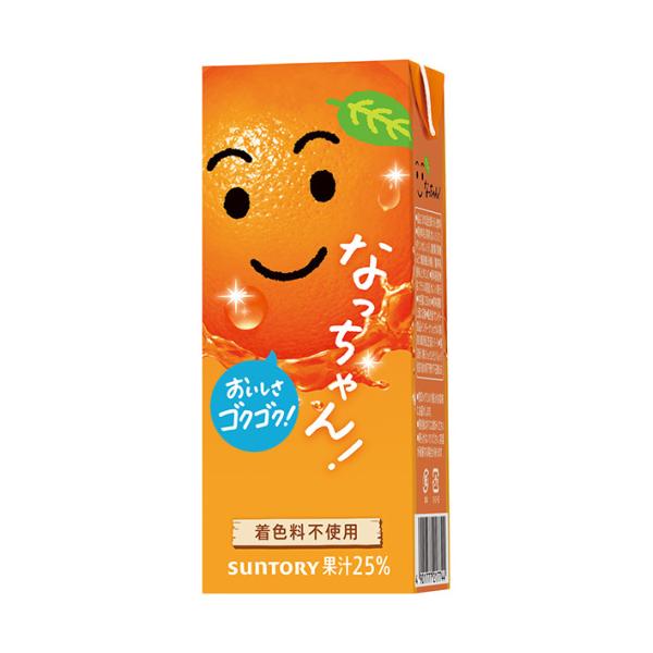 サントリー なっちゃん オレンジ 250ml紙パック×24本入×(2ケース)｜ 送料無料