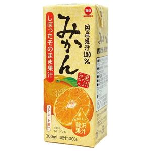 毎日牛乳 国産果汁100% みかん 200ml紙パック×24本入｜ 送料無料