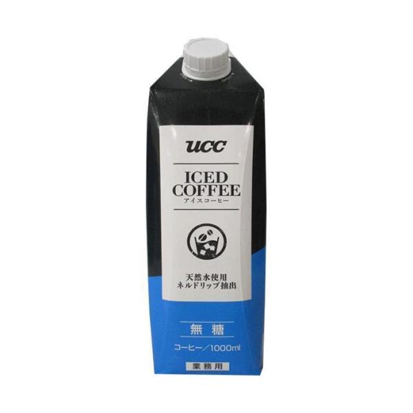 UCC アイスコーヒー 業務用 無糖 1000ml紙パック×12本入×(2ケース)｜ 送料無料