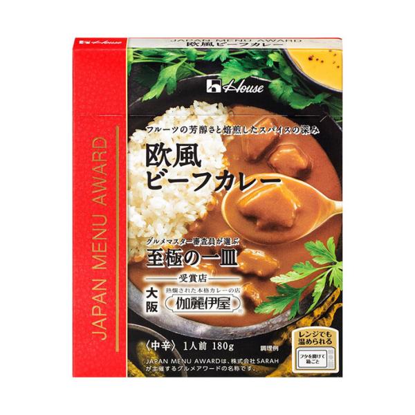 ハウス食品 JAPAN MENU AWARD 欧風ビーフカレー 180g×10個入｜ 送料無料