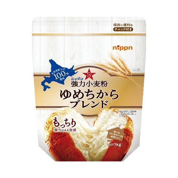 ニップン 強力小麦粉 ゆめちからブレンド 1kg×12袋入×(2ケース)｜ 送料無料