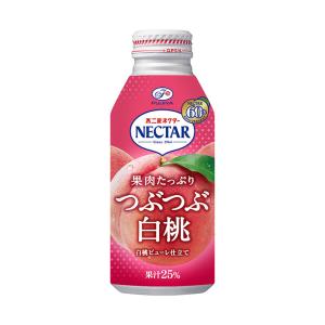 不二家 ネクター つぶつぶ白桃 380gボトル缶×24本入｜ 送料無料｜nozomi-market