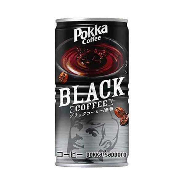 ポッカサッポロ ポッカコーヒー ブラック 185g缶×30本入×(2ケース)｜ 送料無料
