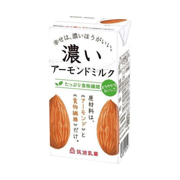 筑波乳業 濃いアーモンドミルク たっぷり食物繊維 125ml紙パック×15本入×(2ケース)｜ 送料...