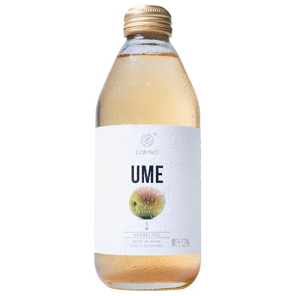 KIMINO DRINKS うめスパークリングジュース 250ml瓶×24本入｜ 送料無料