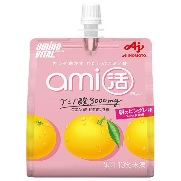 [爆買 お中元] 味の素 アミノバイタルami活 ゼリードリンク 朝のピングレ味 180gパウチ×2...