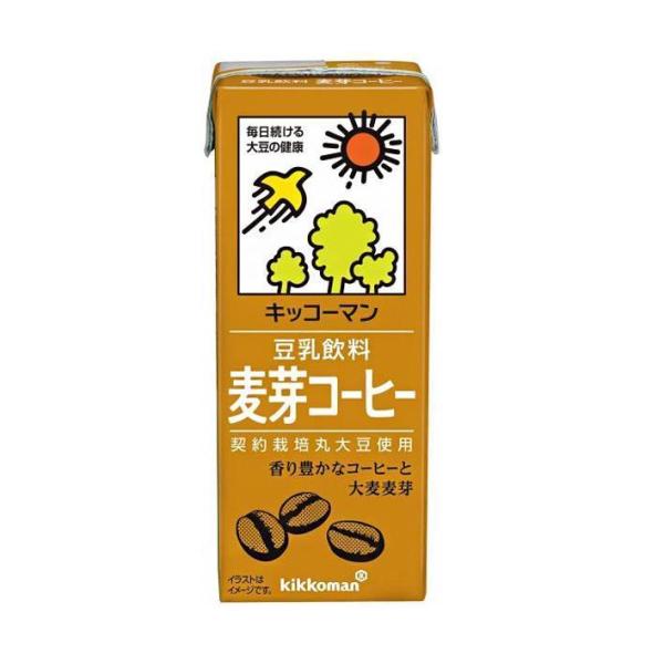 キッコーマン 豆乳飲料 麦芽コーヒー 200ml紙パック×18本入×(2ケース)｜ 送料無料