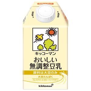 キッコーマン おいしい無調整豆乳 500ml紙パック×12本入×(2ケース)｜ 送料無料